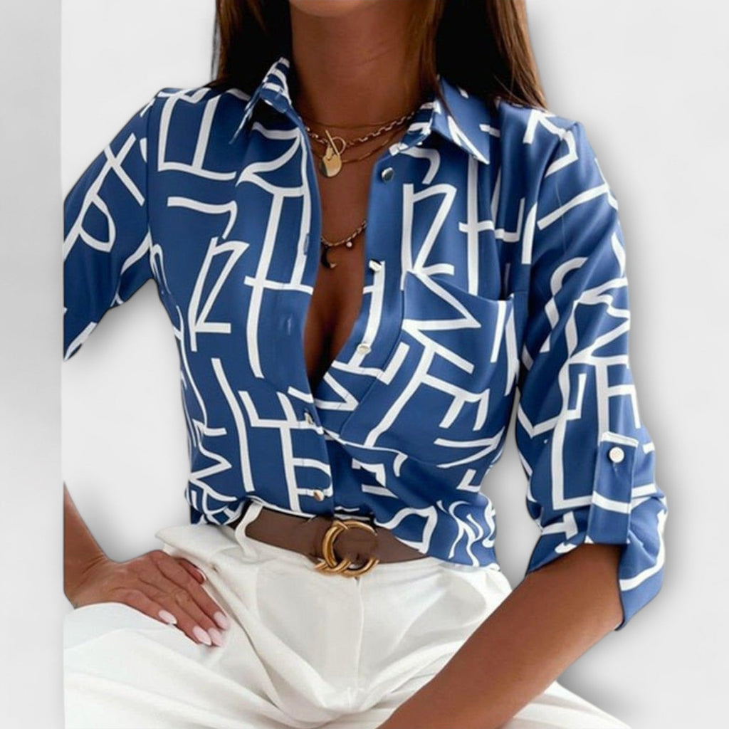 Laura - Blusa con cuello clásico