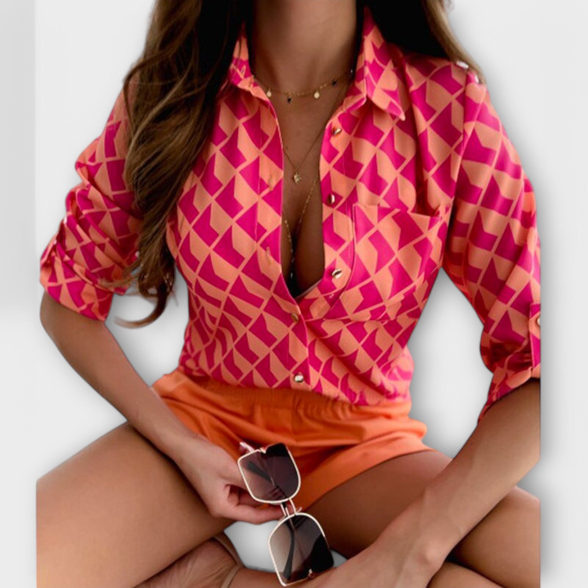 Laura - Blusa con cuello clásico