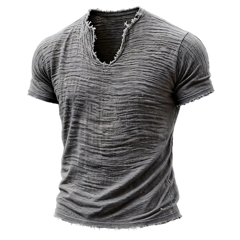 Alex — Camiseta Vintage con Cuello en V